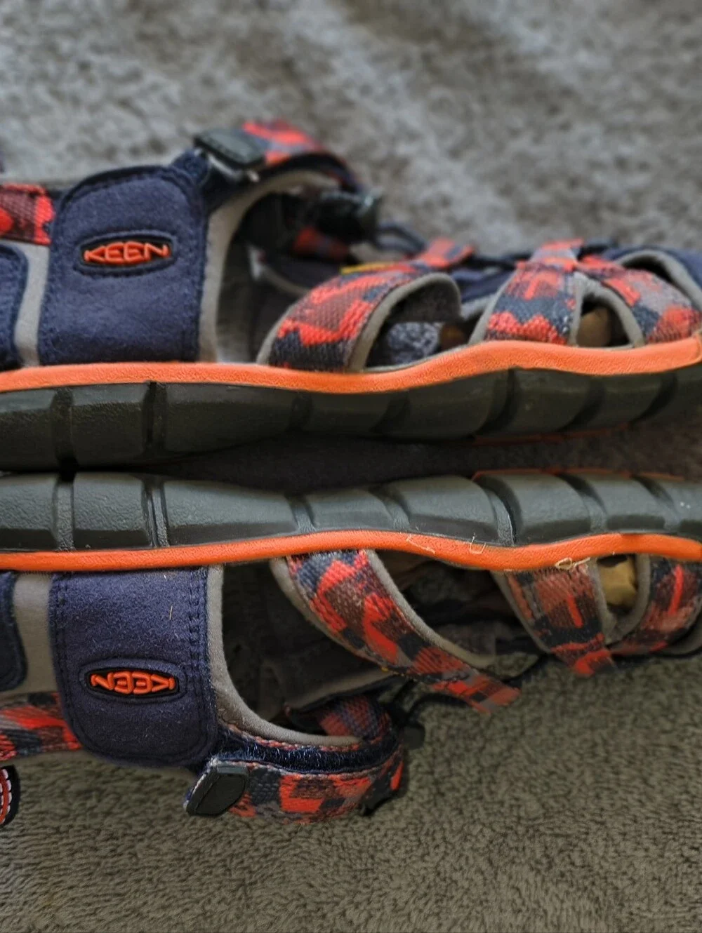 Keen Kids Sea Camp II Water CNX Hiking Sandals Orange Blue Size 2 Beach Play